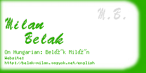 milan belak business card